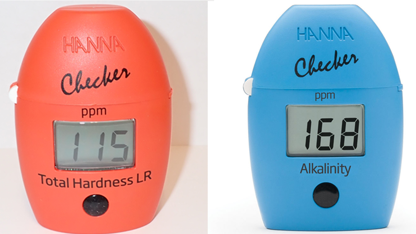 Hanna Total Hardness and Alkalinity colorimeters.